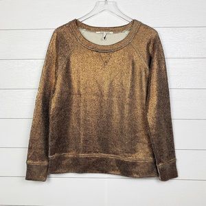 Skaist Taylor Copper Metallic Sweater in EUC